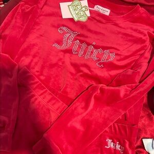 Juicy Couture coco Red Velour Set